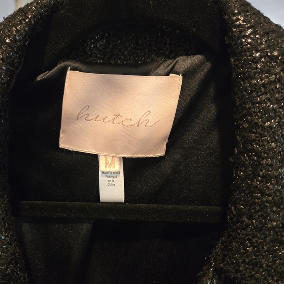 Hutch Midnight Black Foil Textured Blazer - Picture 3 of 7